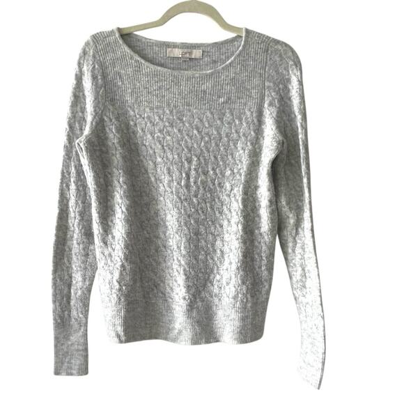 LOFT Gray Cable Knit Sweater | XS - Picture 1 of 4